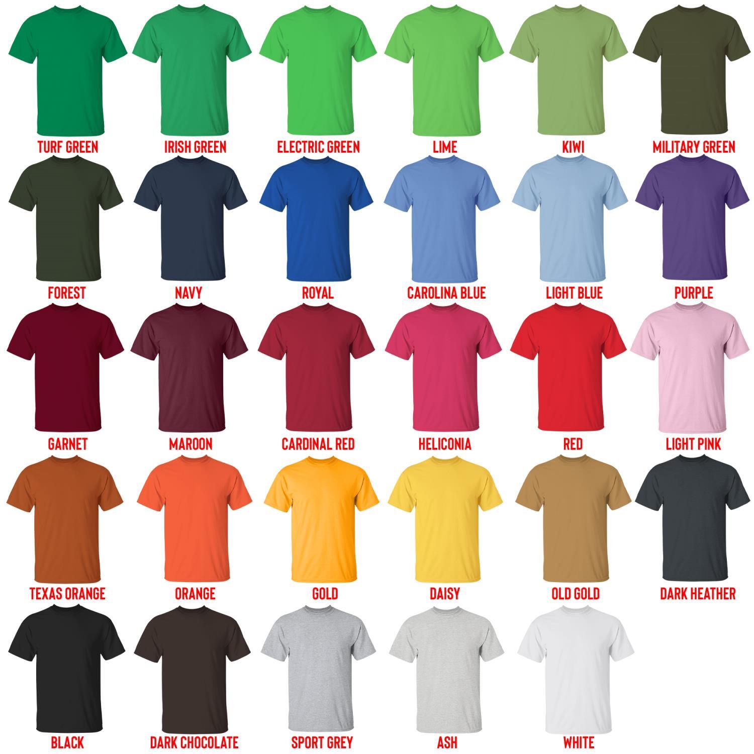 t shirt color chart - Elden Ring Gifts