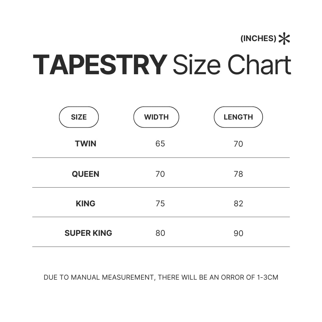 Tapestry Size Chart - Elden Ring Gifts